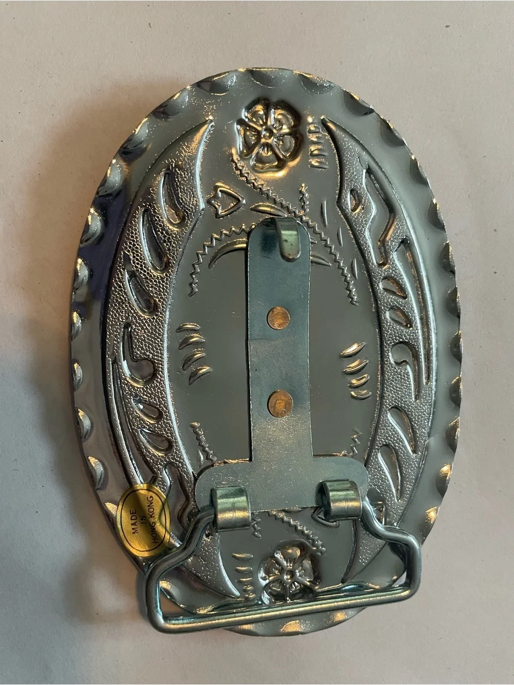 Vintage Crossed Guns Belt Buckle
